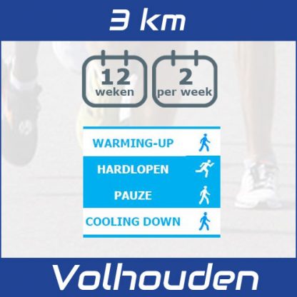 3 km hardlopen volhouden trainingsschema