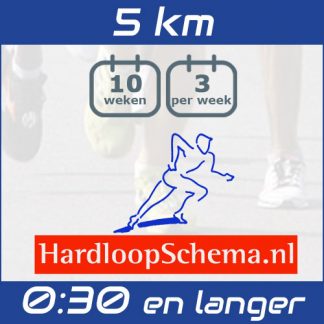 Trainingsschema 5 km hardlopen - uitlopen in 30 min