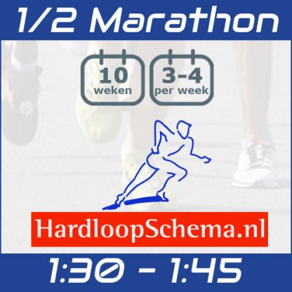 Trainingsschema Halve Marathon hardlopen - snel - 1:30-1:45 uur:min