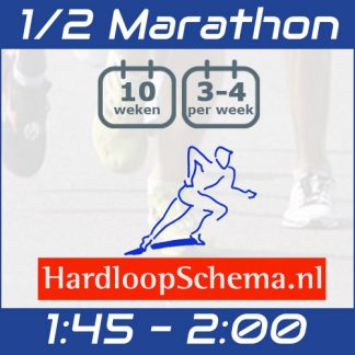 Trainingsschema Halve Marathon hardlopen - uitlopen - 1:45-2:00 uur:min