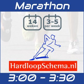 Trainingsschema Marathon hardlopen - uitlopen - 3:00-3:30 uur:min