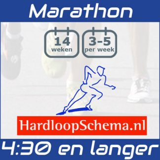 Trainingsschema Marathon hardlopen - uitlopen - 4:30 uur:min