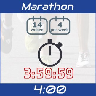 Trainingsschema Marathon hardlopen in 4 uur